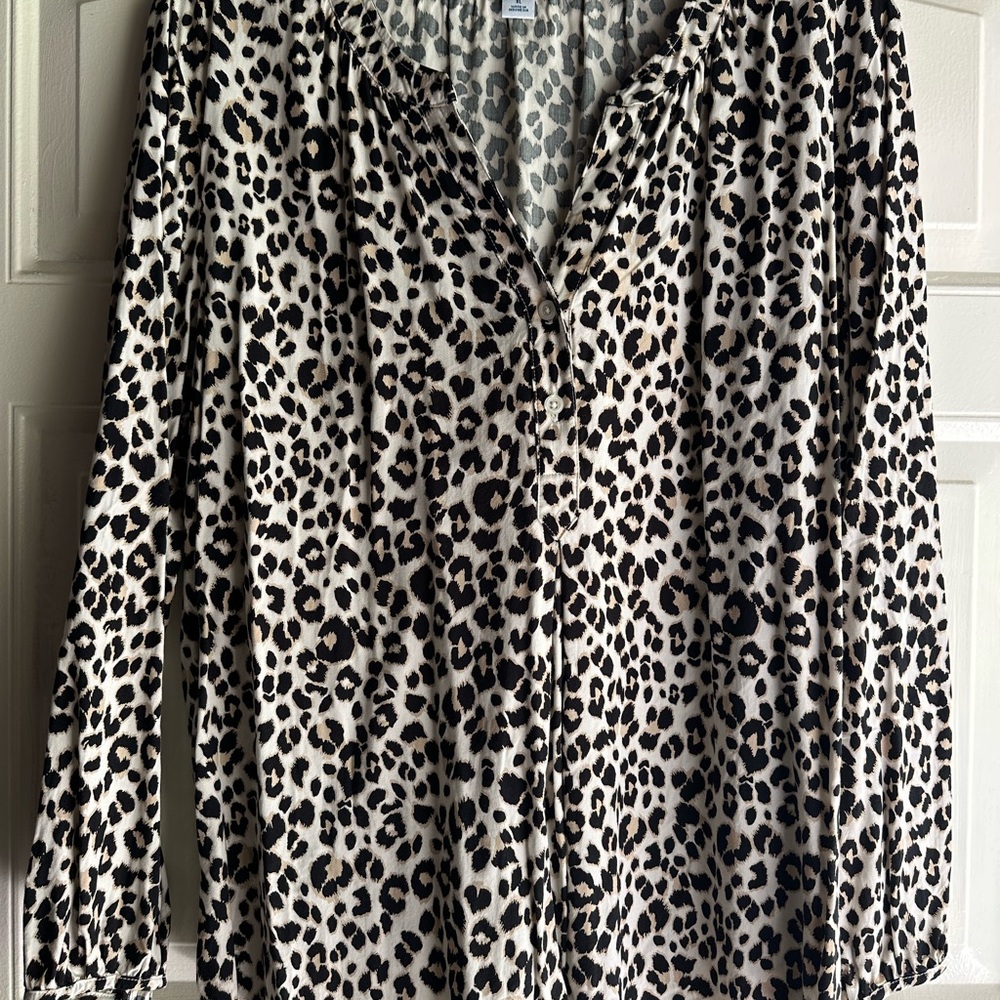 Old Navy Leopard Print Blouse